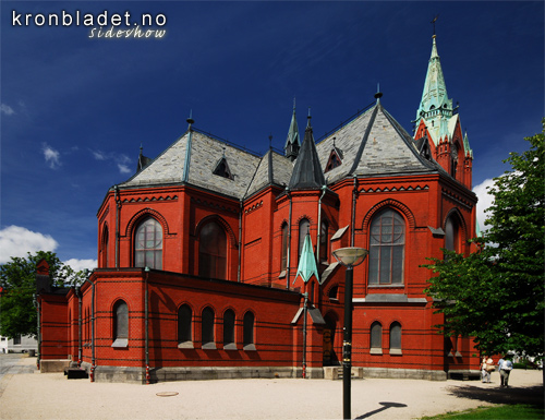 Johanneskirken, baksida St. John's Church in Bergen, backside view